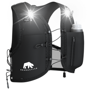 Bearactive Battery LED Running Vest with 500ml Soft Flask