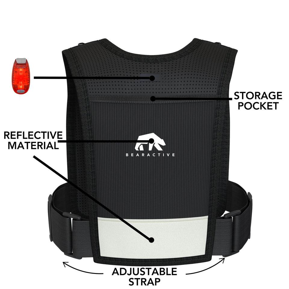 Bearactive LED Running Vest with Bottle