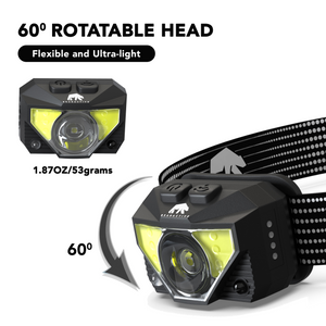 Bearactive 2X Head Torch Rechargeable