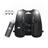 Bearactive Rechargeable LED Running Vest with 500ml Soft Flask and Whistle