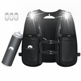 Bearactive Battery LED Running Vest with 500ml Soft Flask and Whistle