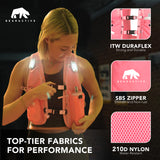 Bearactive Pink LED Clip Running Vest Bundle (Vest, Softflask and 3 x Lights)