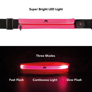 Bearactive Running Belt with Rechargeable Running Light