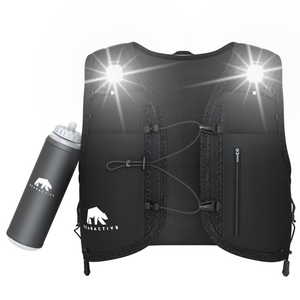 Bearactive Rechargeable LED Running Vest with 500ml Soft Flask