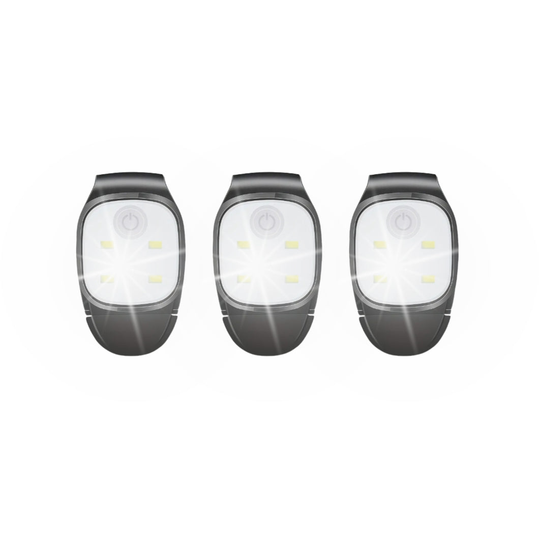 Rechargeable Clip on Lights x 3 - Bearactive