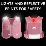 Bearactive LED Running Phone Holder with 500ml Running Water Bottle Pink