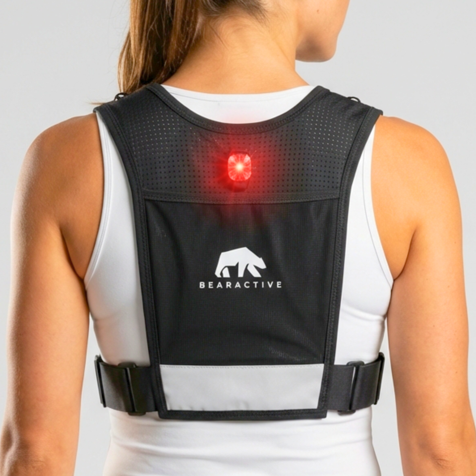 Bearactive LED Running Vest with Bottle