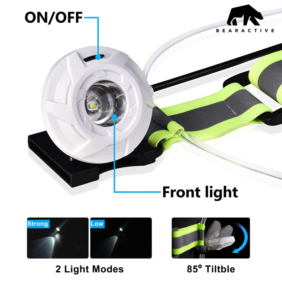 Bearactive Running Chest Light, Emergency Whistle and Personal Alarm