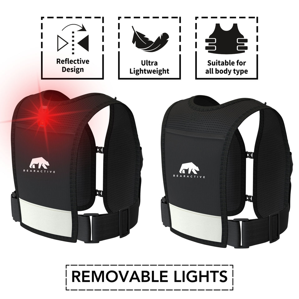Bearactive LED Running Vest with Bottle