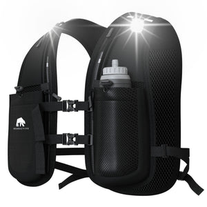 Bearactive Rechargeable LED Running Vest with 500ml Soft Flask and Whistle