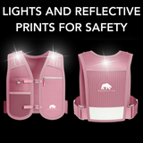 Bearactive LED Running Phone Holder with 500ml Running Water Bottle Pink - Bearactive