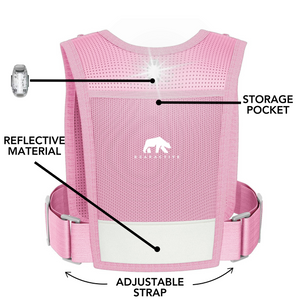 Bearactive LED Running Phone Holder with 500ml Running Water Bottle Pink - Bearactive