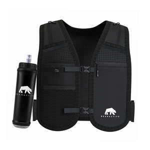 Bearactive Running Phone Holder with 500ml Running Water Bottle Black
