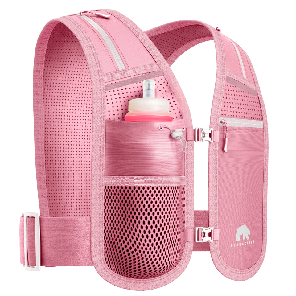 Bearactive Running Phone Holder with 500ml Running Water Bottle Pink