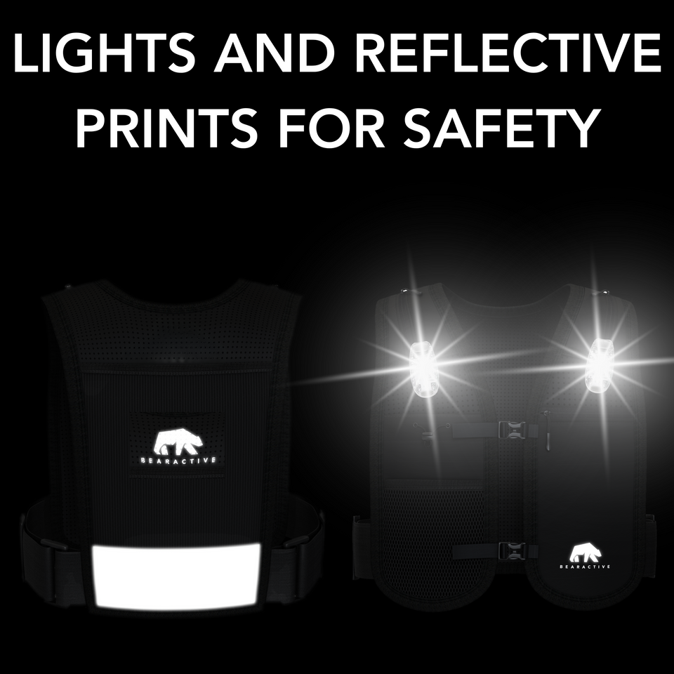 Bearactive LED Running Vest with Bottle - Bearactive