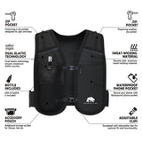Bearactive Running Phone Holder with 500ml Running Water Bottle Black - Bearactive
