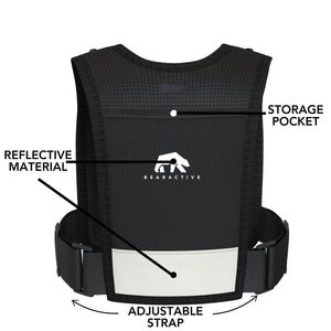 Bearactive Running Phone Holder with 500ml Running Water Bottle Black - Bearactive