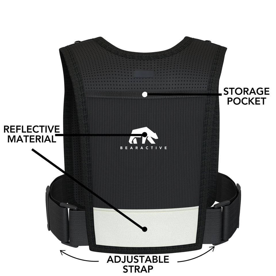 Bearactive Running Phone Holder with 500ml Running Water Bottle Black - Bearactive