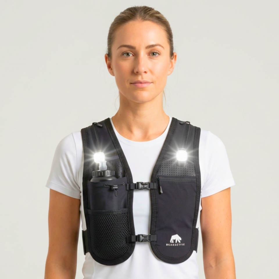 Bearactive LED Running Vest with Bottle