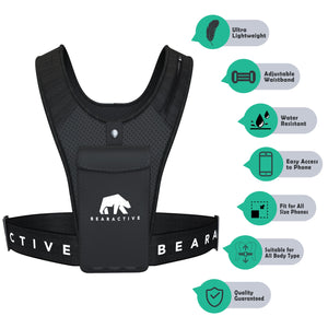 Bearactive Running Vest Phone Holder and Bottle