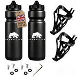 2 x Pack Bike Bottle Holder with Bike Bottle 750ml