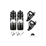 2 x Pack Bike Bottle Holder with Bike Bottle 750ml