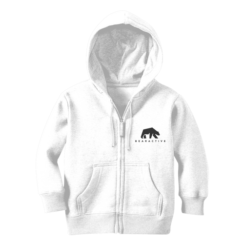 White Kids Zip Hoodie