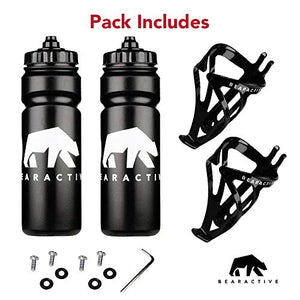 2 x Pack Bike Bottle Holder with Bike Bottle 750ml