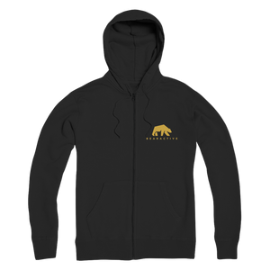 Gold Bear Zip Hoodie