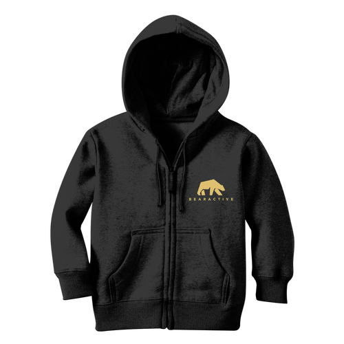 Gold Bear Kids Zip Hoodie