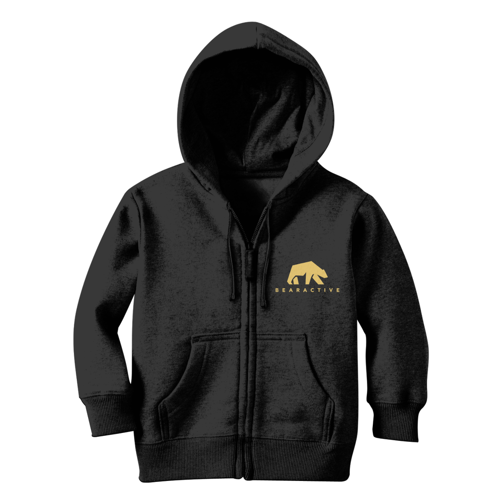 Gold Bear Kids Zip Hoodie